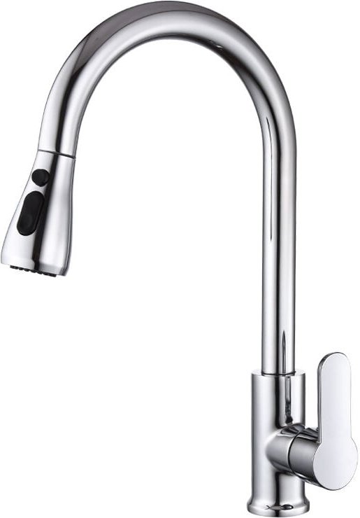 Küchenarmatur, 360° drehbar, mit herausziehbarer Brause, Spültischarmatur mit 3 Strahlregler