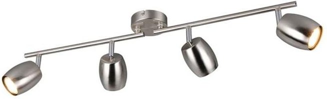 Deckenleuchte Wohnzimmerlampe Flurleuchte silber Metall GU10 4-flammig B 70,5 cm