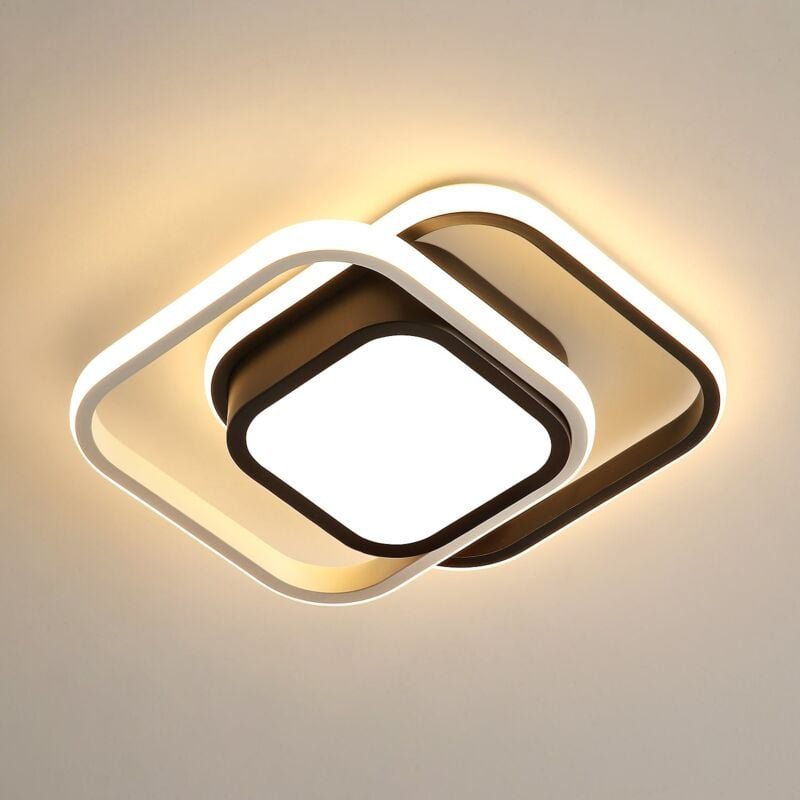 Goeco - Moderne LED-Deckenleuchte, 32W Deckenleuchte, 2500lm Deckenleuchte für Wohnzimmer, Schlafzimmer, Küche, Flur 300...
