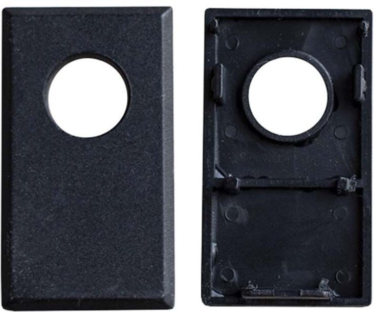 V-TAC Endkappe für Magnetschienen aus Polycarbonat, Farbe Schwarz