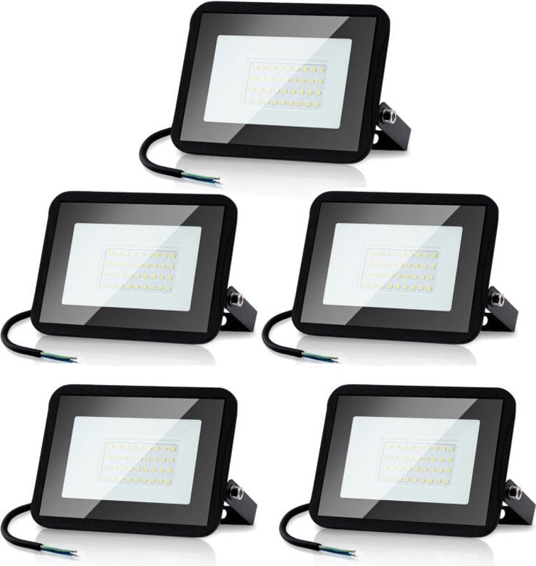Thumbnail - Led Strahler, 5x20W 1700LM Superhell Außenstrahler, 6000K Kaltweiß led Fluter, Superhell led Fluter Außenstrahler IP66 w...