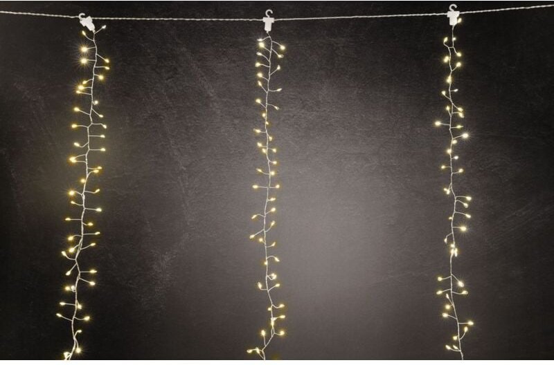 Trendline - LED-Lichtervorhang Micro Außen 1,9 x 1,5 m warmweiß mit Timer Lichterketten