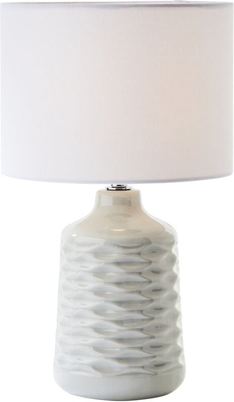 Thumbnail - Brilliant - Ilysa Tischleuchte 42cm grau/weiß, Keramik/Metall/Textil, 1x D45, E14, 40 w