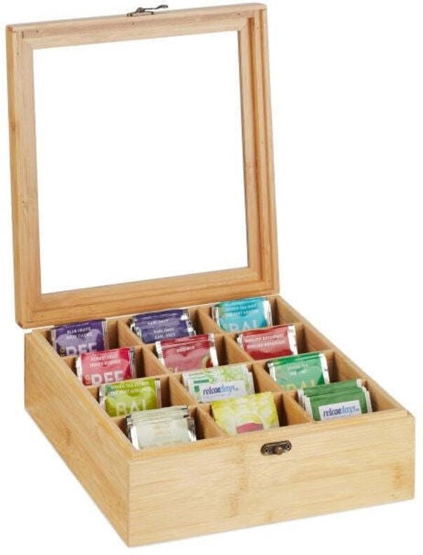 Northix - Bambus teebox mit 12 fachern