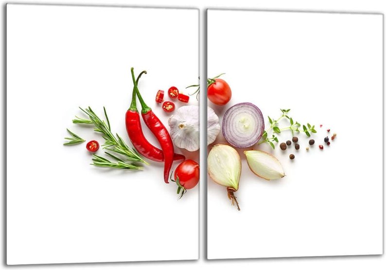 Glasschutzplatte für den Herd 2x40x52 Gemüse