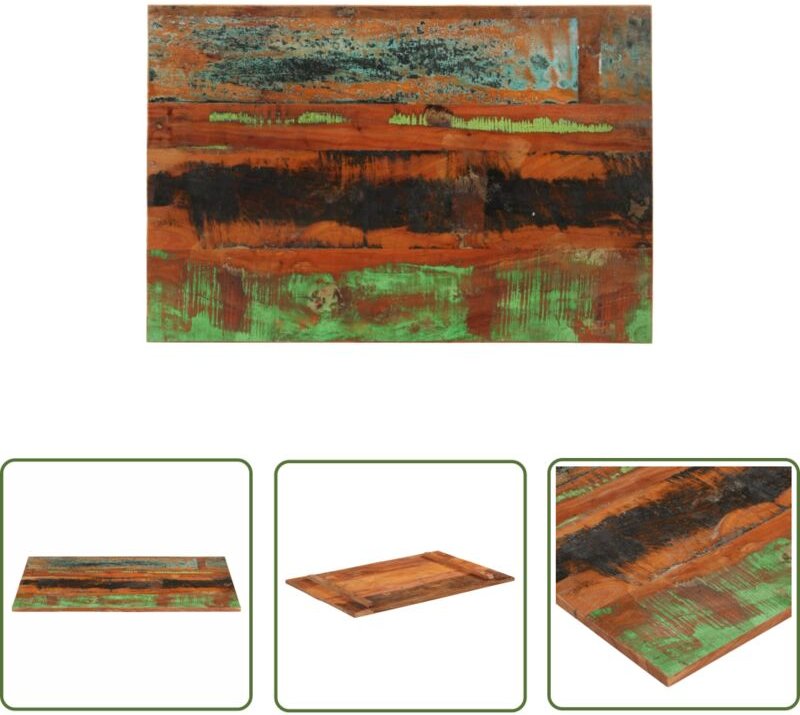 Maison Exclusive Tischplatte Rechteckig 60x90 cm 15-16 mm Altholz