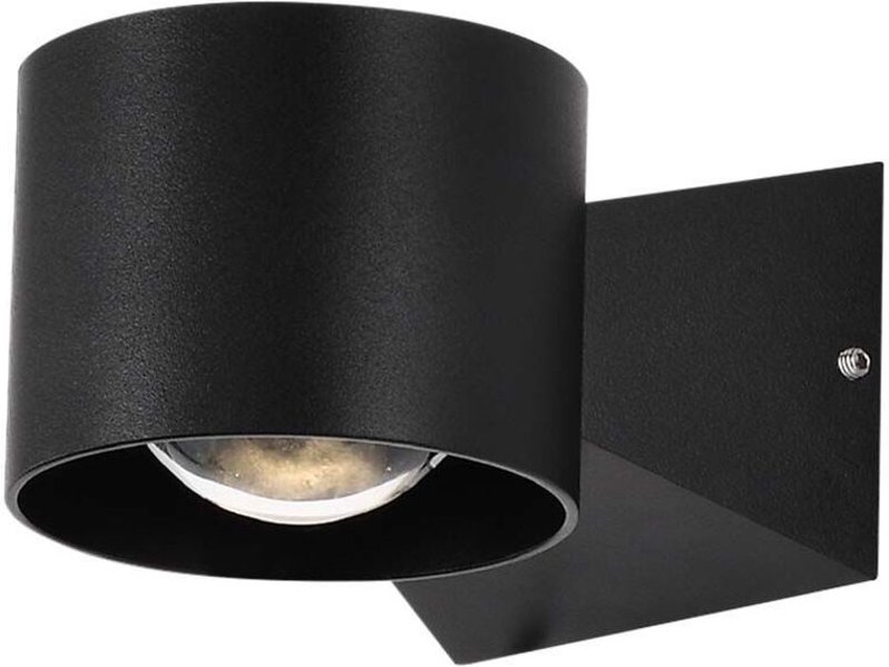 V-tac - 5W led Wandleuchte Doppelstrahl Schwarz Gehäuse Warmweiß IP65