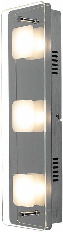 Led Design Wand Leuchte Glas Strahler Arbeits Wohn Zimmer Beleuchtung Chrom Lampe Globo 49203-3