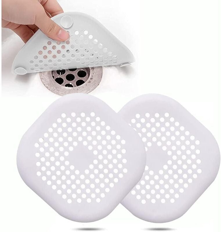 Gotrays - 2 Stück Silikon-Abflussabdeckung, Küchenspülsieb mit Saugnapf, Badewannen-Abflussabdeckungssieb, Küchen- und B...
