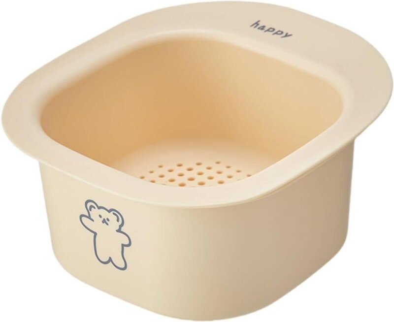 Obst-Abtropfkorb – 14,5 × 7,4 cm tragbarer Gemüse-Waschkorb Tomaten-Wasch- und Abtropfsieb Doppellagiger Abtropfkorb für...