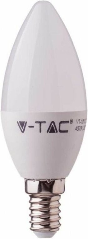 V-tac - LED-Glühbirne, Chip Samsung E14, 4,5 w, 100 lm/W, Kerze, Kaltweiß