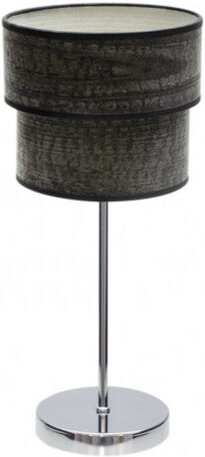 Doppel-Tischleuchte smile 1xe14 Chrom/Holz schwarz 44x18x18 cm