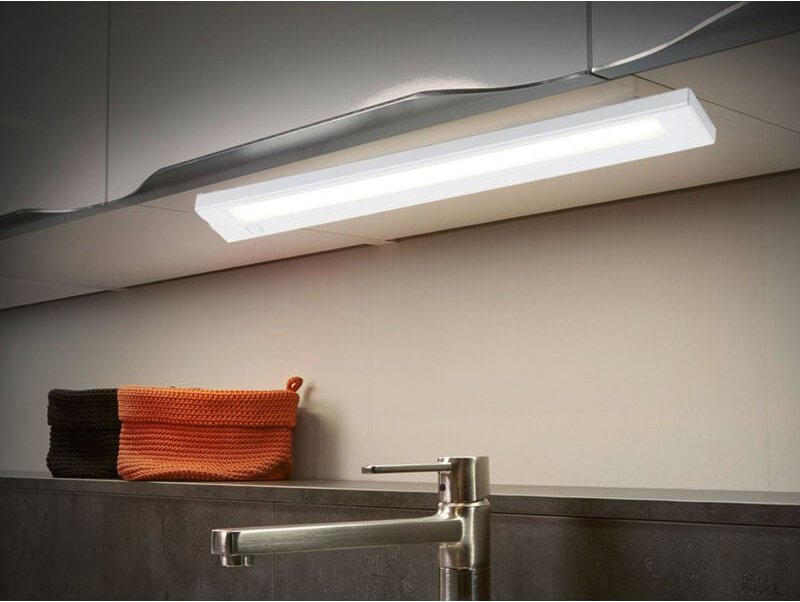 Trio - led Unterbauleuchte alino Weiß flach mit Schalter & 230V Direktanschluss, 55cm