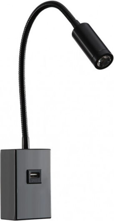 Wandleuchte 3w 4000k capote schwarz usb und Schalter. 43x6x4 cm 285lm articulab. und orientab.