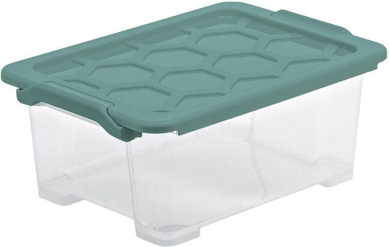 Aufbewahrungsbox evo Safe inkl. Deckel 11 l Mistletoe grün Boxen - Rotho