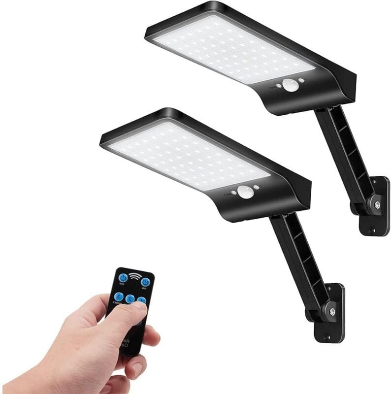 Solarleuchte für den Außenbereich, LED-Solarflutlicht für den Außenbereich, Gartenwandleuchte mit Bewegungsmelder, 3 ein...