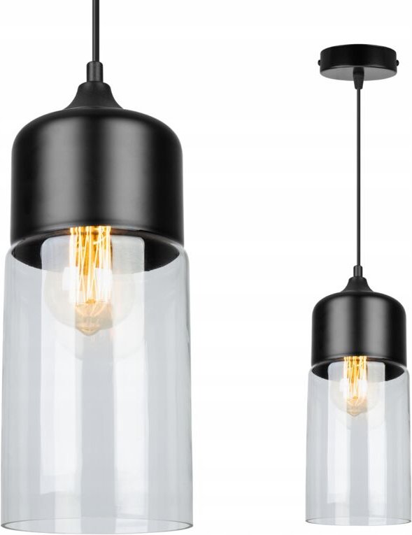 Hängende Deckenleuchte, Glasplafon, Led-Lampe