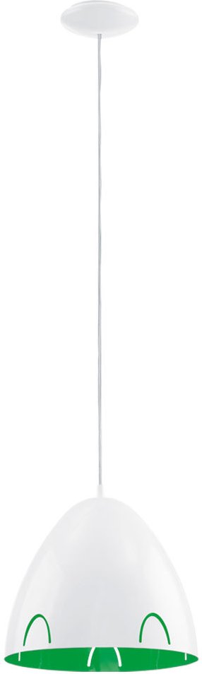 Eglo - Decken Hänge Lampe Ess Zimmer Pendel Beleuchtung grün weiß Spot Strahler Flur Leuchte 92732
