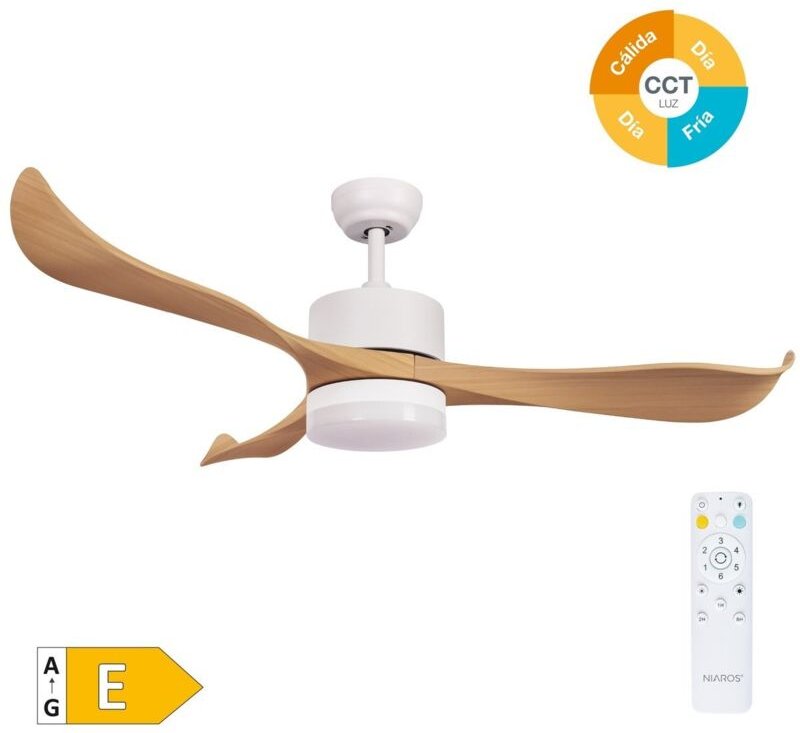 Deckenventilator "Kota" mit dimmbarem LED-Licht und Fernbedienung (29W 3CCT 1534lm) weiß