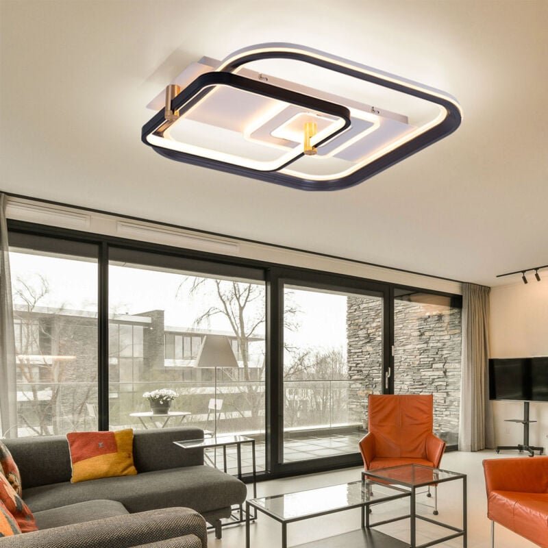 Etc-shop - led Deckenlampe Wohnzimmerleuchte Schlafzimmerlampe, Dimmbar Fernbedienung Nachtlicht Memory, 48W 2260lm 2700...