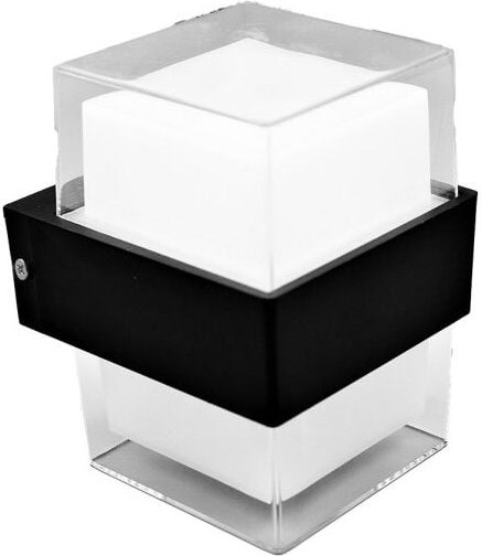 Fabrilamp - Wandleuchte außen 8w 3000k tucan schwarz ip44 500lm 13,3x9,5x10,5 cm