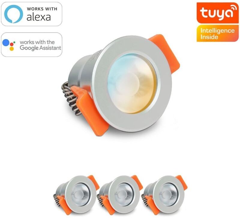 Smartes MiBoxer LED Einbaustrahler Set 3W 12V IP66 - Lichtfarbe: CCT Dual Weiß - Anzahl: 4x