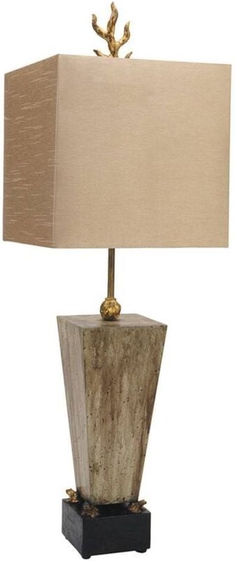Tischleuchte Beistellleuchte Designlampe Frösche Stahl Wohnzimmerleuchte h 79 cm