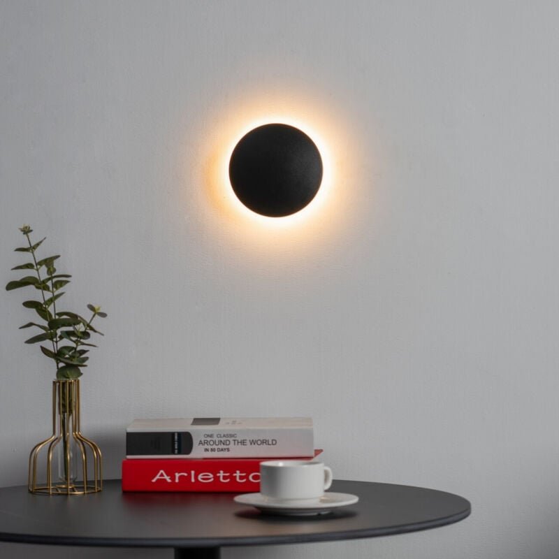 Moderne LED-Wandleuchte schwarz IP65 - Lunar