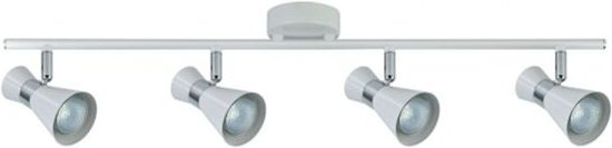 Fabrilamp - Neu maximo Bad-Lichtleiste 4 Strahler, weiß-chrom