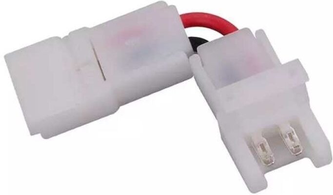 L-förmiger Verbinder für 8-mm-LED-Streifen. Schnellanschluss über 2-poligen Clip. - V-tac