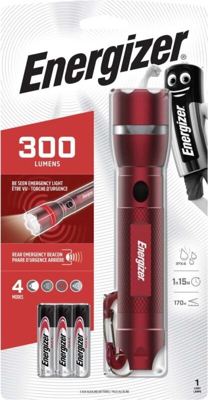 Emergency Metal led Taschenlampe batteriebetrieben 300 lm - Energizer