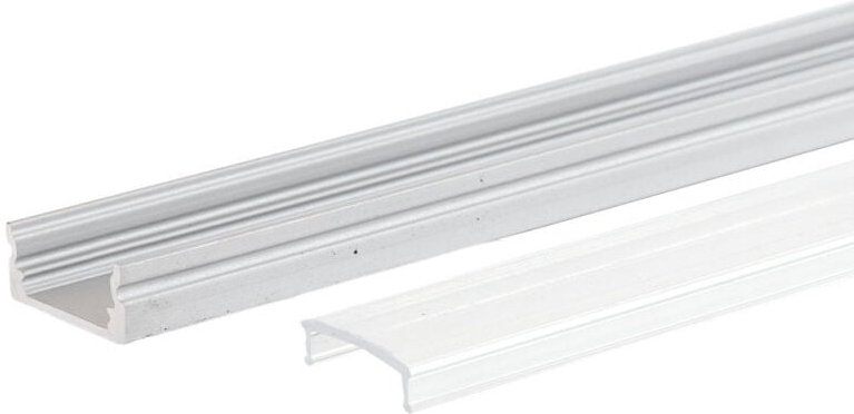Greenice - Profil Aluminium Für led -Streifen Diffusor Transparent LLE-A1707-T x 2M