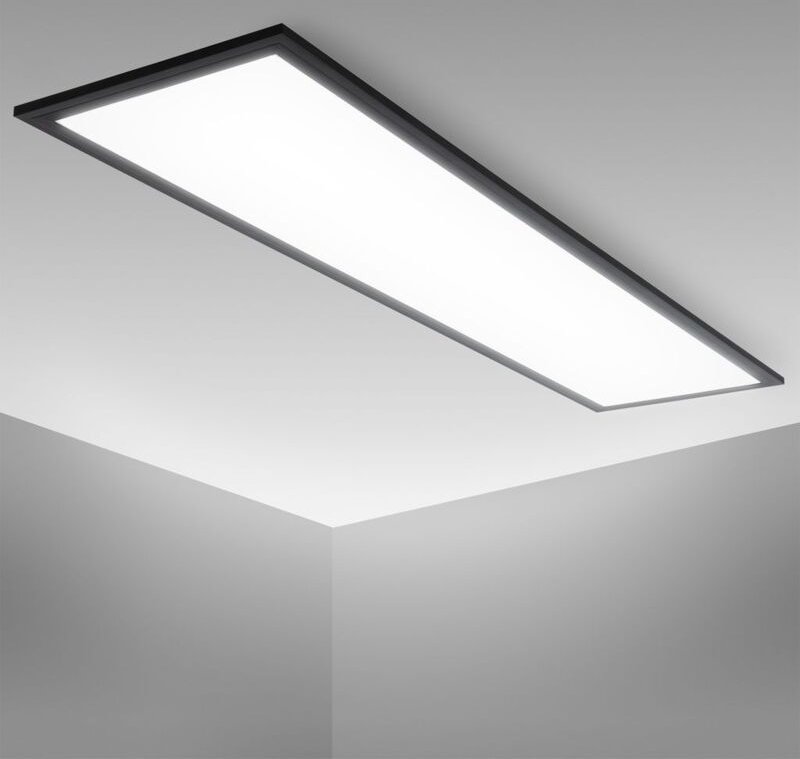 B.k.licht - led Panel 100x25 cm - 22W, 2300lm, flach, neutralweiß, schwarz