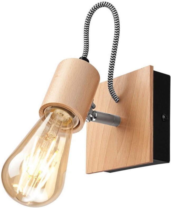 Lamkur Gustavo Wandleuchte Schwarz, 1x E27