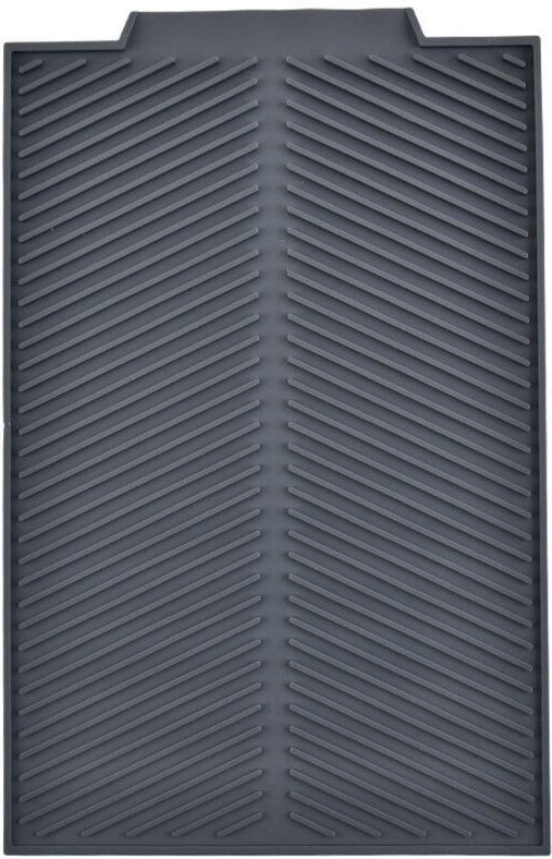 Abtropfmatte, Spülbeckenmatte für Geschirr, Kunststoff, 39 x 25 cm, Grau