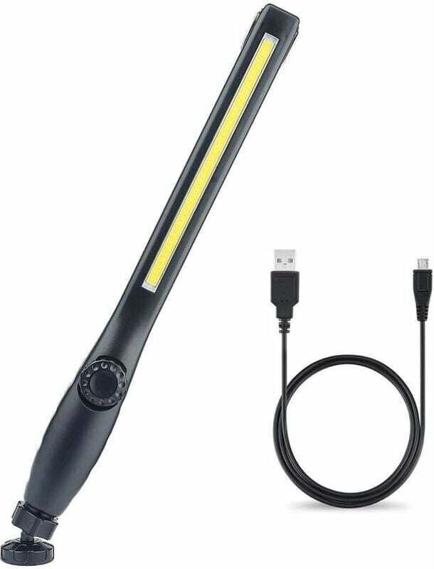 Baustellenleuchte Wiederaufladbar LED Arbeitsleuchte mit Magnet und USB 360 Grad Drehung, Wiederaufladbare LED Inspektio...