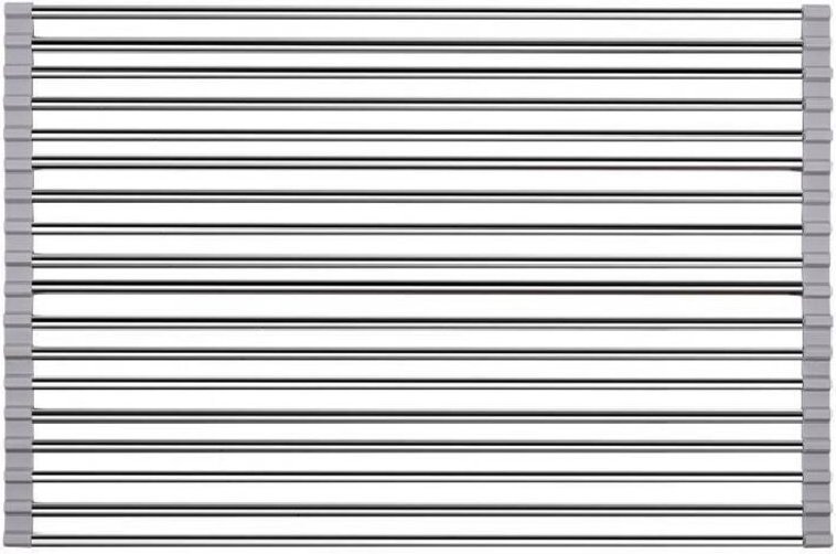 Abtropfgestell aus Edelstahl für die Spüle, faltbar, Küchenorganizer für Geschirrtücher, Obst und Gemüse