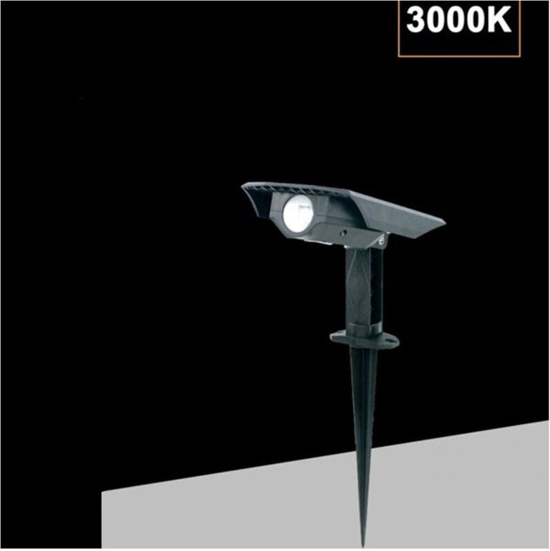 Trade Shop - FARETTO SOLARE LED DA GIARDINO A PICCHETTO DA TERRA IP65 LUCE CALDA 3000K RGB SW1121 -