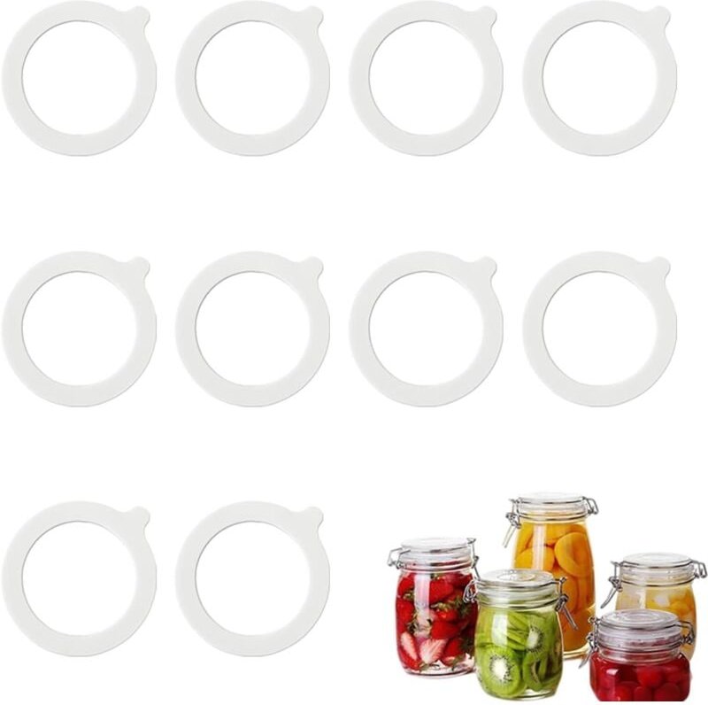 CCYKXA 10 Stück Ersatz-Silikondichtungen, universelle Silikon-Glasdichtungen, Silikon-Glasdichtungen, Gummischeiben, Gum...