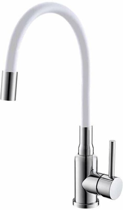 Alveus - Mintas - Spültischarmatur mit flexiblem Arm, Chrom/weiß 1148425