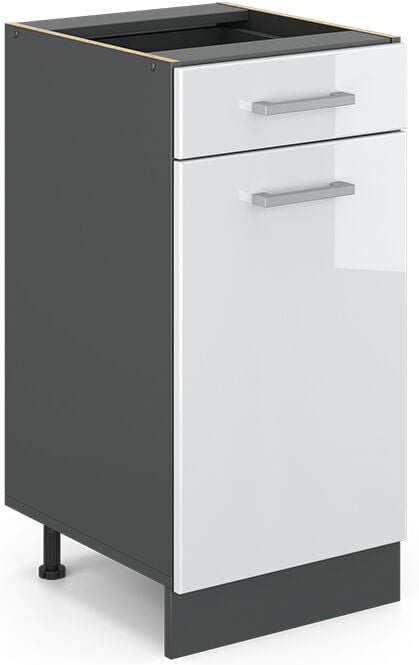 Vicco - Küchenschrank R-Line, Weiß Hochglanz, 40 cm ohne Arbeitsplatte