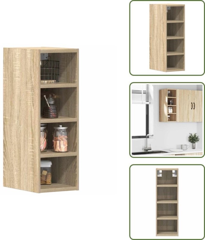 The Living Store - vidaXL Hängeschrank Sonoma-Eiche 20x29,5x60 cm Holzwerkstoff