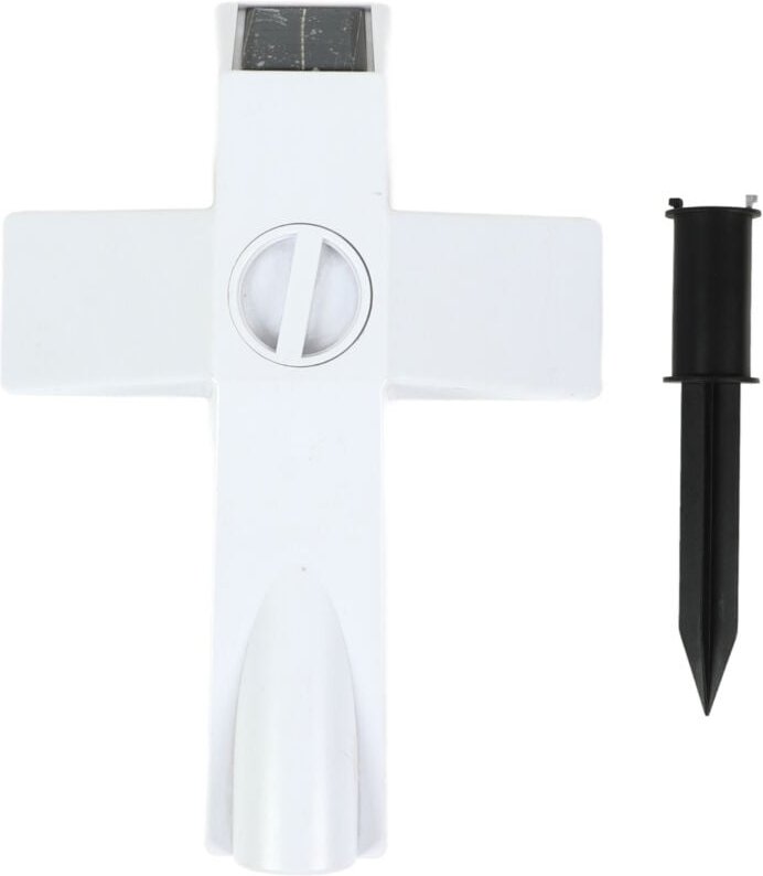 Solar angetriebene led Cross Lights Graveside Memorial Grabstein Garten Grab Marker für Dekorationen - Eosnow