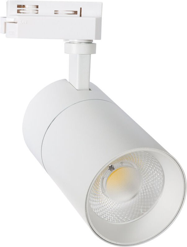 Efectoled - 1-Phasenstromschiene LED-Strahler 20W Dimmbar Mallet Weiss 3000K Warmweiß