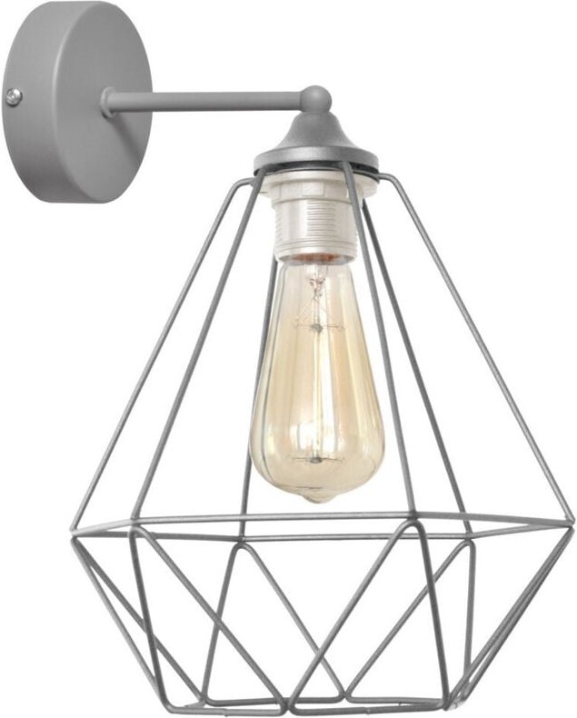 Karo Wandleuchte Grau 25cm - Helam