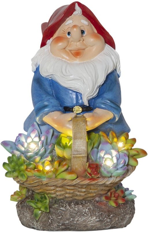 Best Season - Star Trading Solardekoration Gnomy, Gartenzwerg, Bunt, led, Dämmerungssensor, Warmweiß, Außenbereich, 22 c...