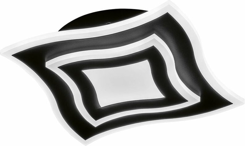 Fischer Leuchten - led Deckenlampe Deckenleuchte Wohnzimmerlampe Esszimmerleuchte Schlafzimmerlampe, Metall schwarz, Fer...