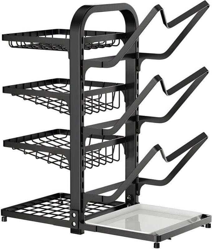 Vtizikl Support de rangement pour couvercles de casseroles, support de rangement multicouche pour bureau, support à spat...