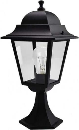 Fabrilamp - Spica 1xe27 Aluminium Außenwandleuchte schwarz ip44 46x21.5x21.5x21.5 cm