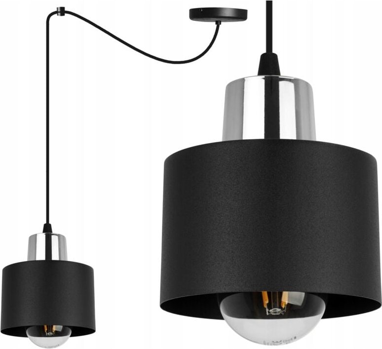 Moderne Deckenhängelampe Schwarze Led-Lampe